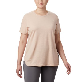 Dámské Tričko Columbia Firwood Camp II Short Sleeve Plus Size Proužek TIAEHV874